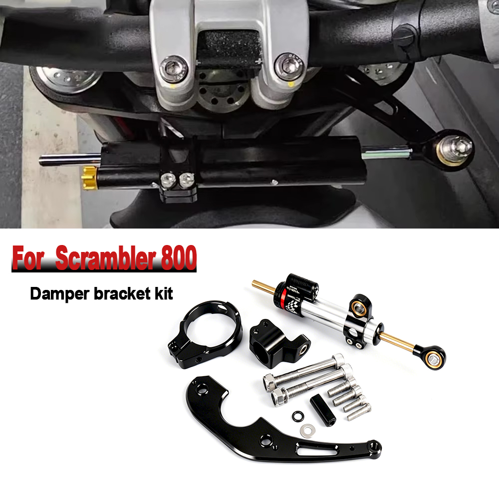 Steering Damper Stabilizer Kit Cnc - Для Ducati Scrambler 800: Новый комплект